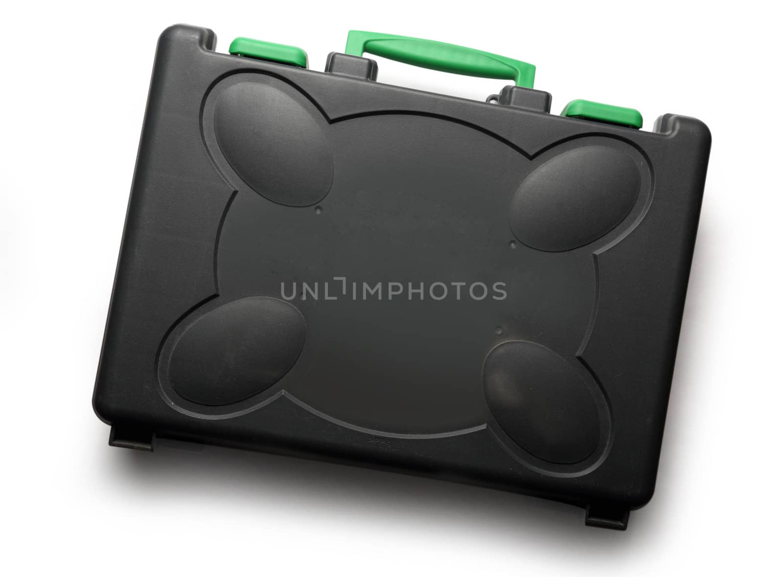 Black toolbox on white background