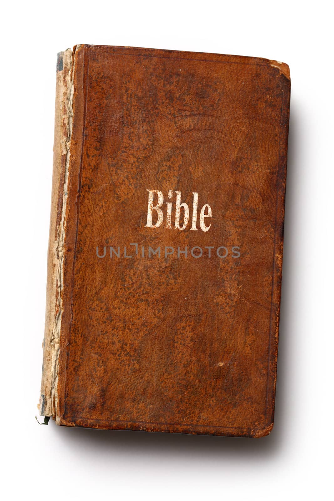 Old Bible book on white background by Garsya