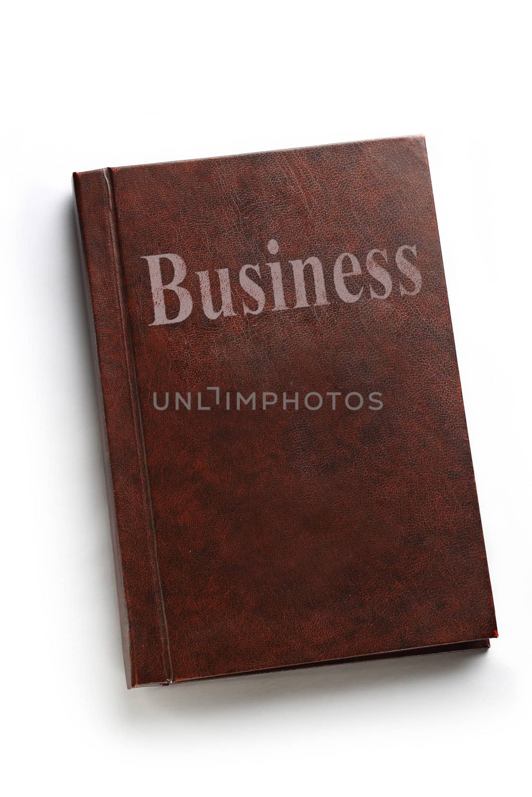 Business book on white background