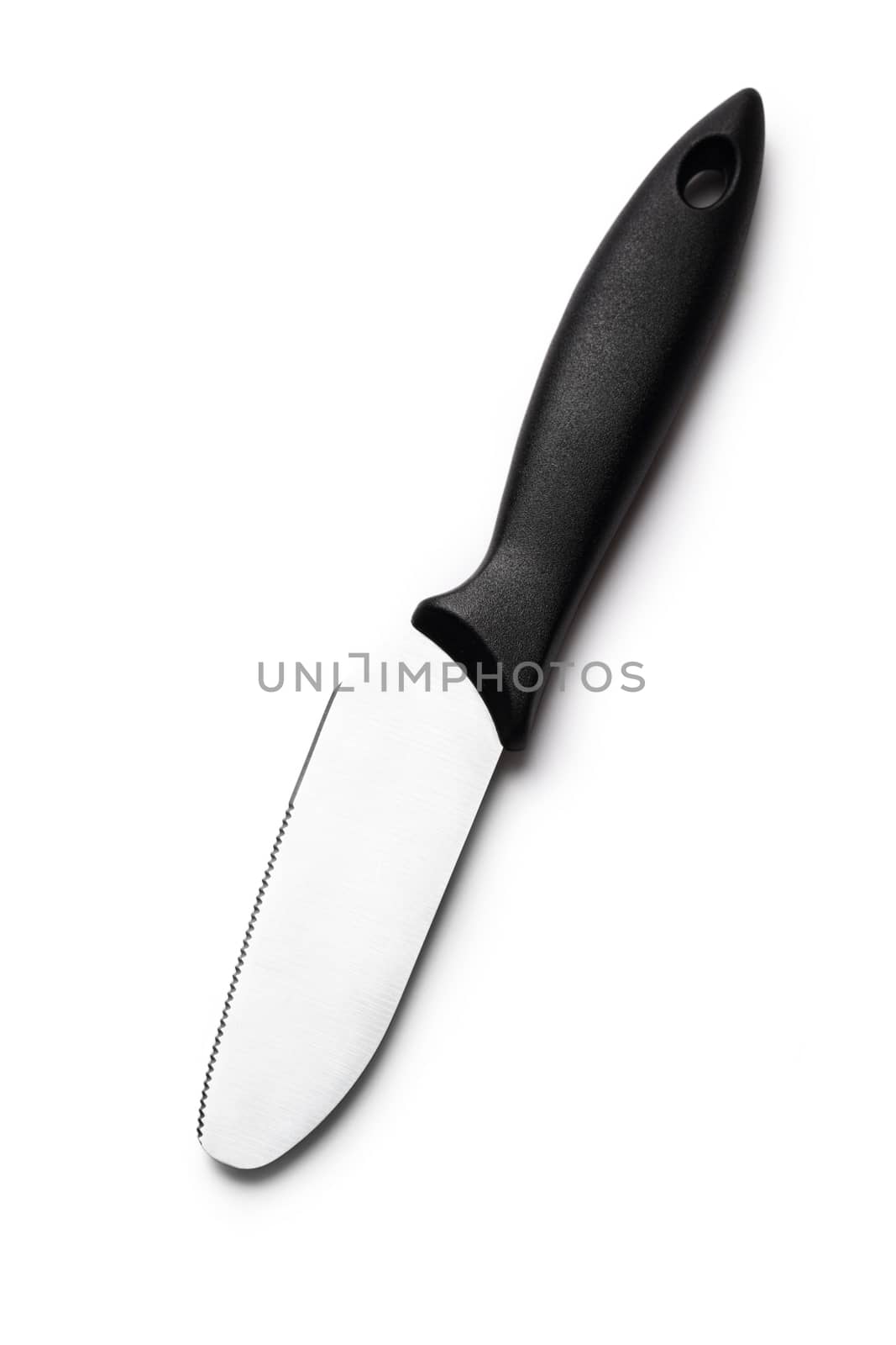 Kitchen knife on white background