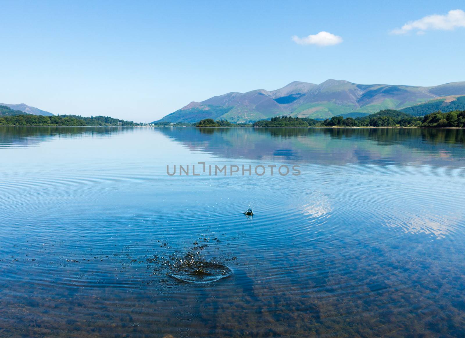 Derwentwater Lake District calm water by steheap