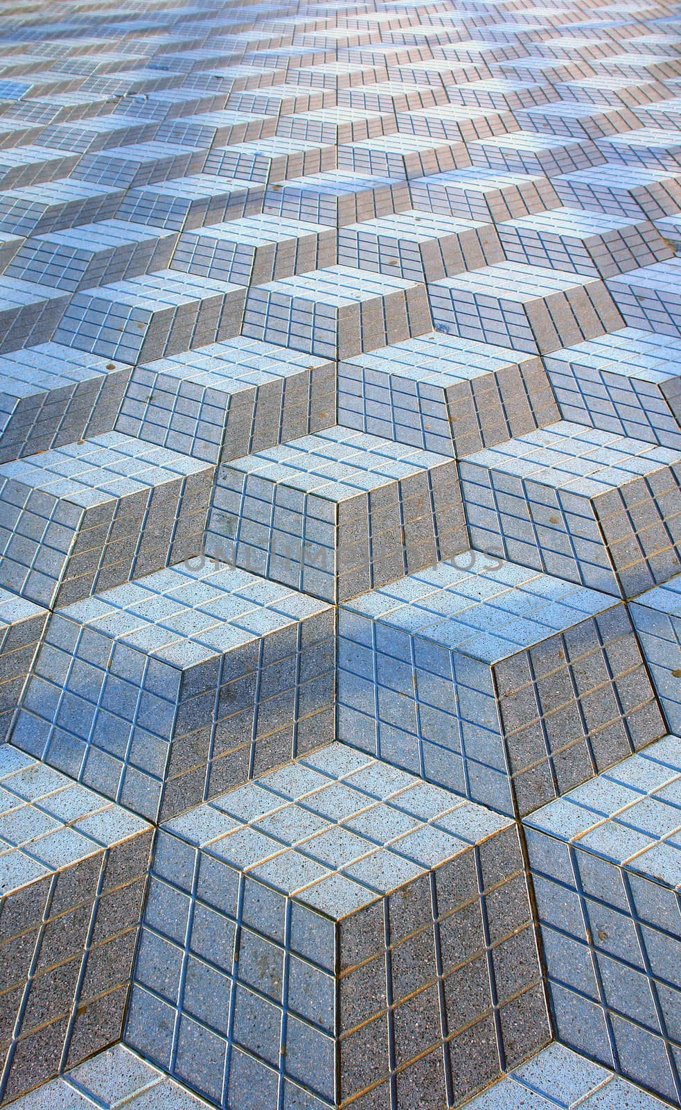  Urban street paving cubic texture design