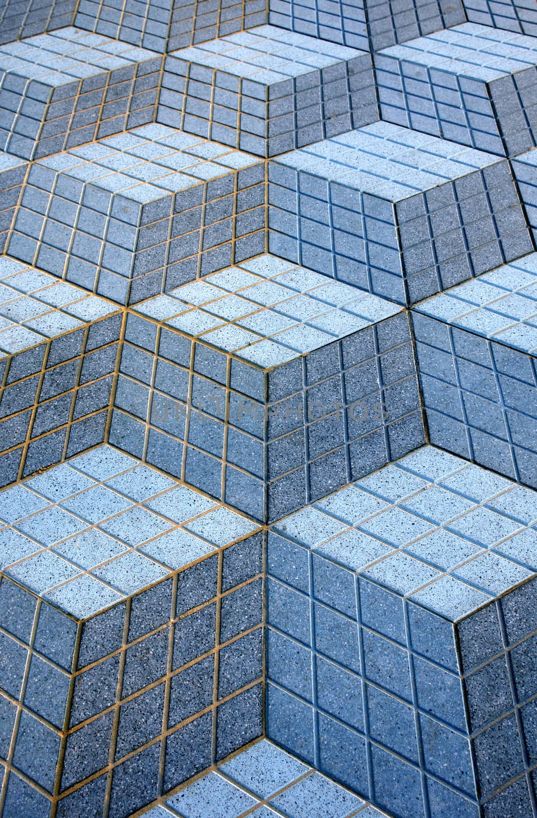 Urban street paving cubic texture design