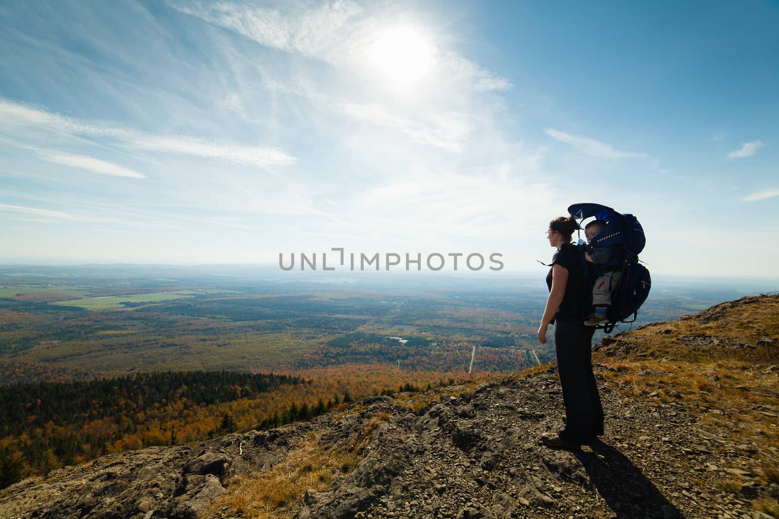 Mother and son at the top of a mountain by Talanis