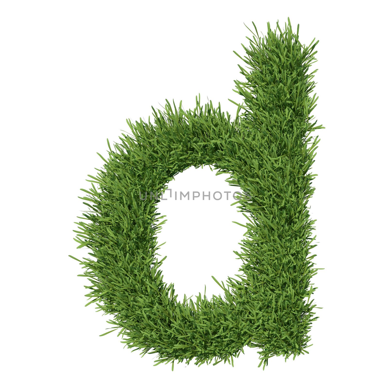 Letter of the alphabet made ​​from grass by cherezoff