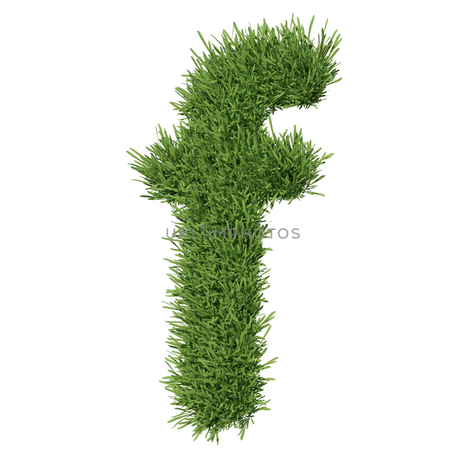 Letter of the alphabet made ​​from grass by cherezoff