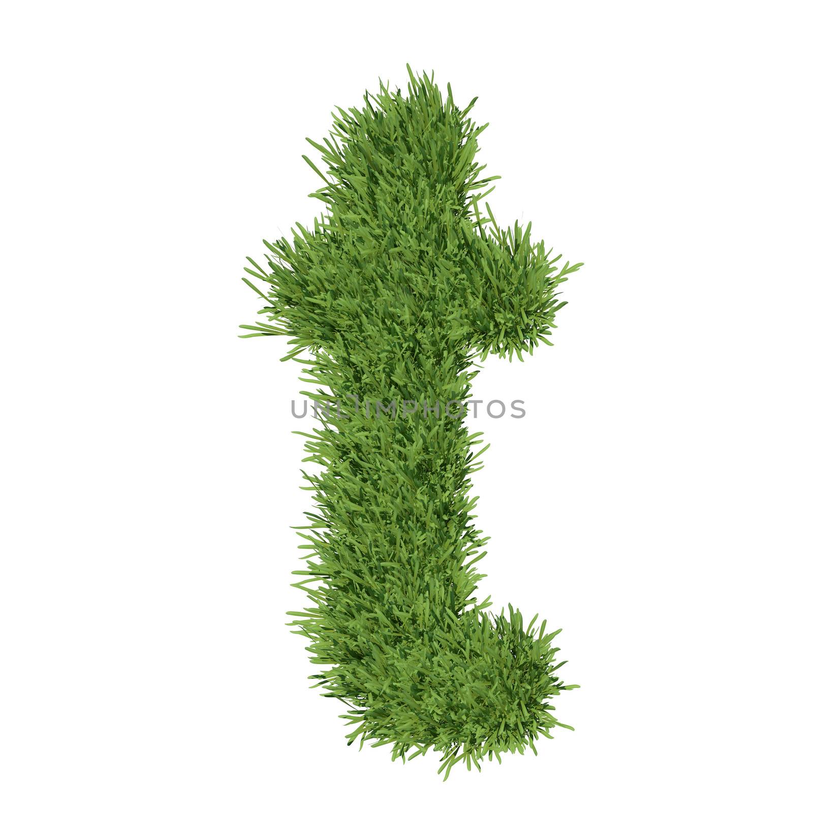 Letter of the alphabet made ​​from grass by cherezoff