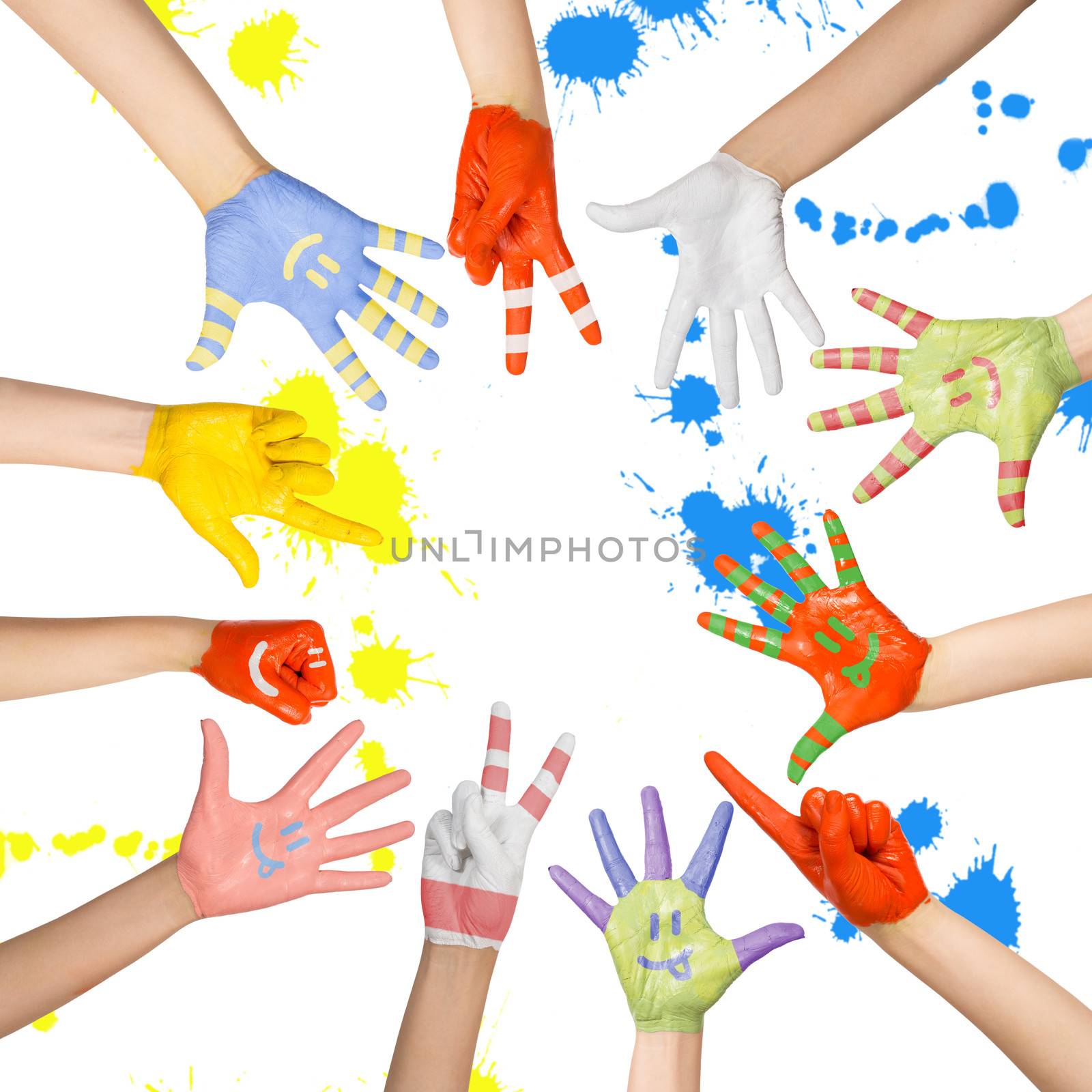 painted children's hands by adam121