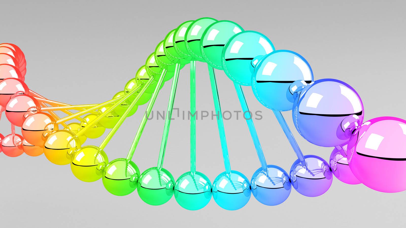 Digital illustration of dna structure in 3d.