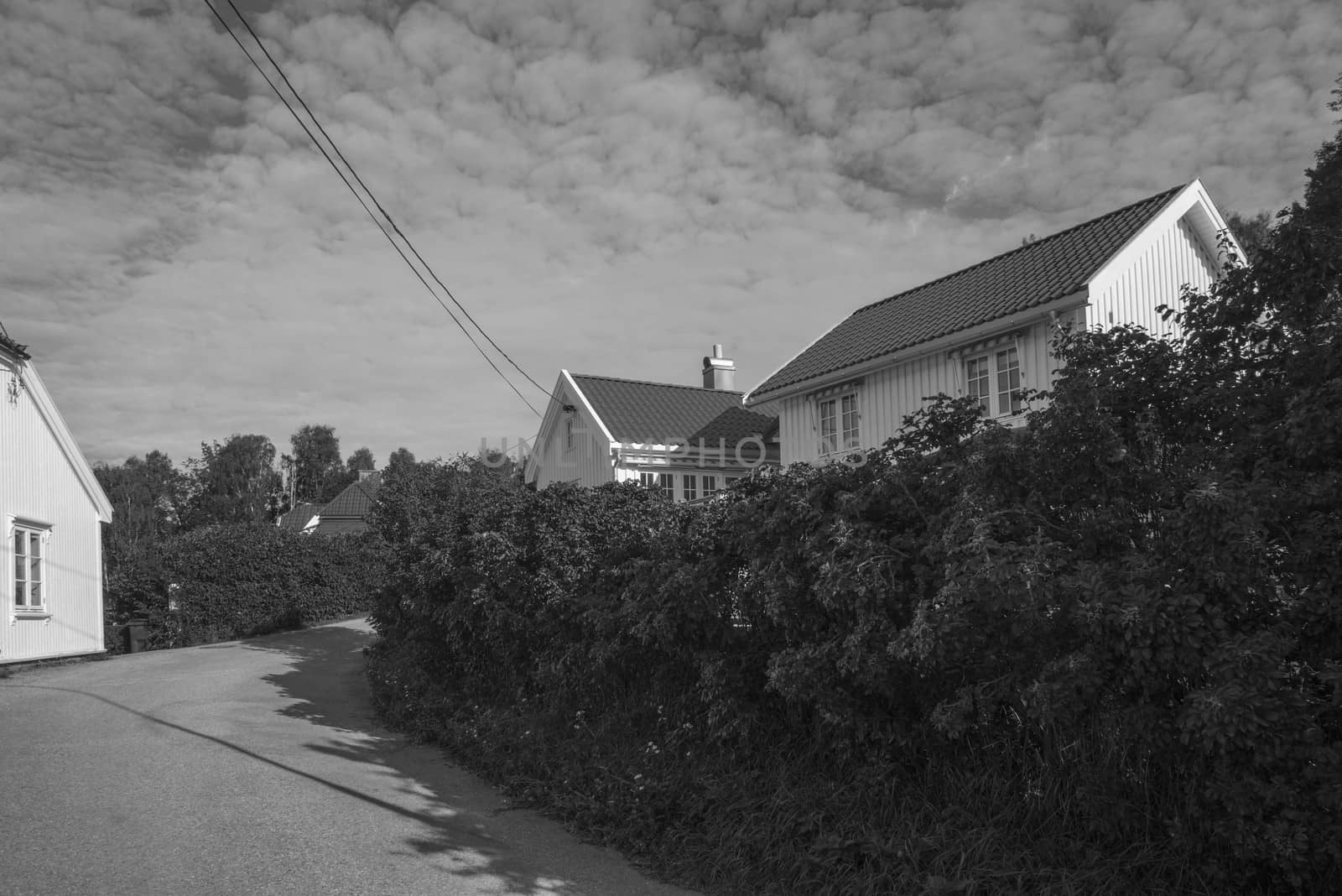Sponvika is a village in Halden, Norway, and most of the houses are of older origin but well maintained. Image is shot in late September 2013.