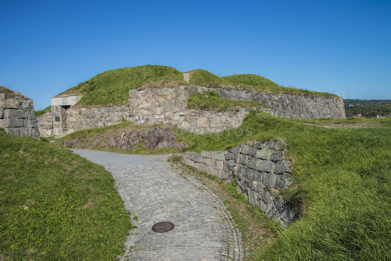 Envelope 2, cannon position at Huth which was built in the years 1705-1709. Image is shot at Fredriksten fortress in Halden, Norway a day in September 2013.