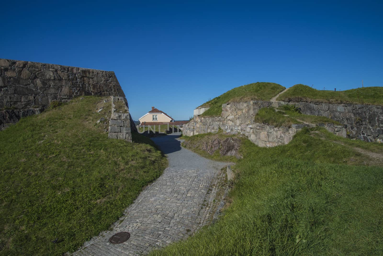 Envelope 2, cannon position at Huth which was built in the years 1705-1709. Image is shot at Fredriksten fortress in Halden, Norway a day in September 2013.