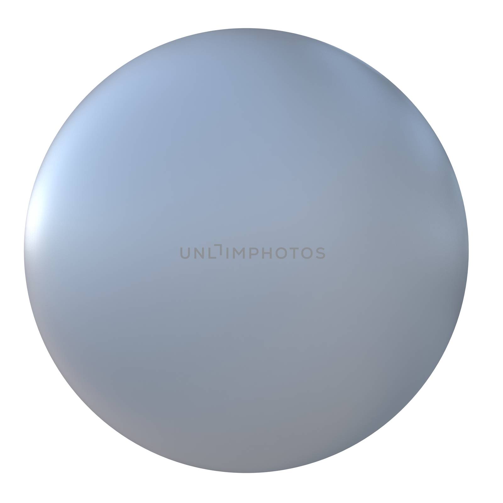 Gray metal ball. Isolated render on white background