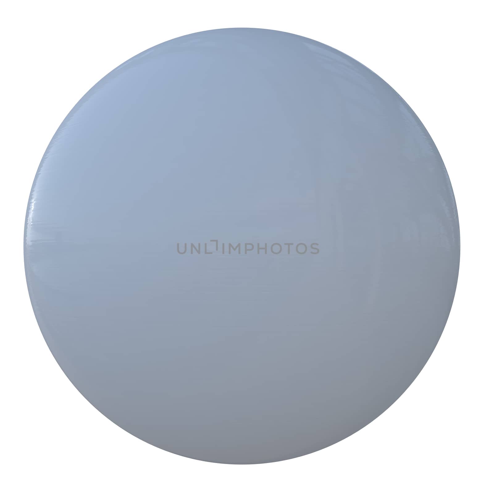 Ball of blue plastic. Isolated render on a white background