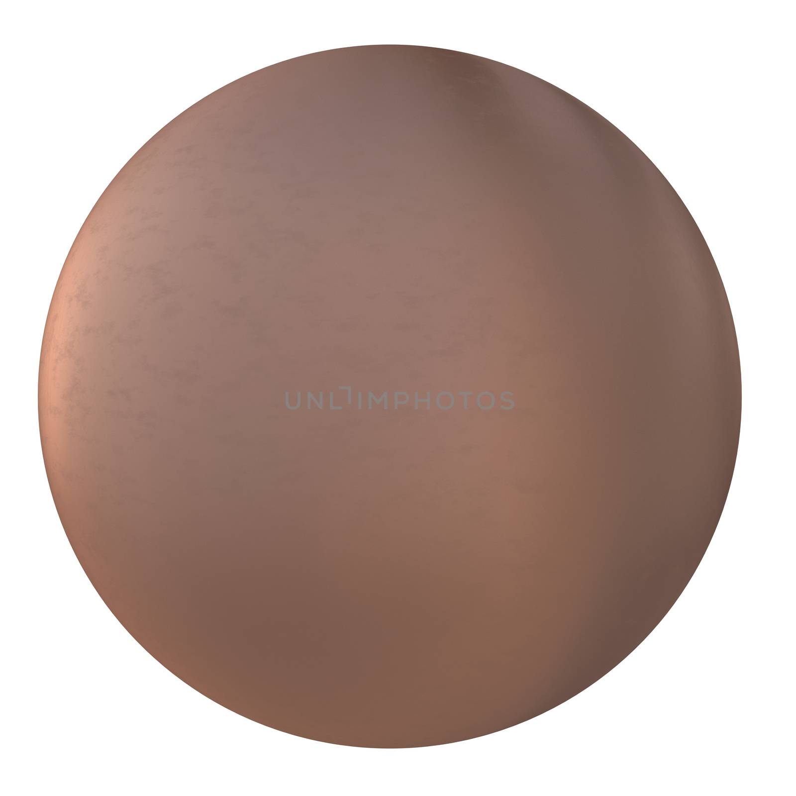 Bronze Ball. Isolated render on white background