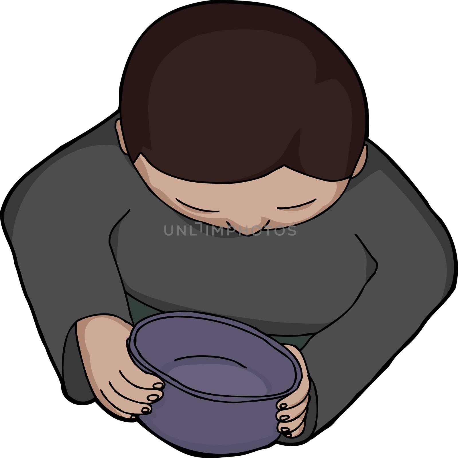 Person Holding Empty Bowl by TheBlackRhino