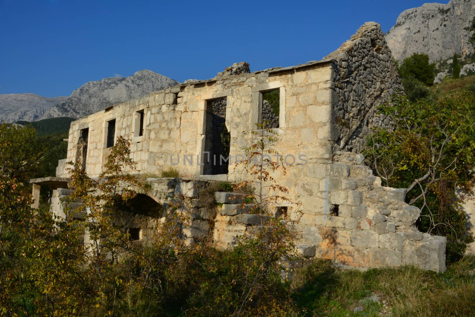 Old abandoned stone house, in ruins