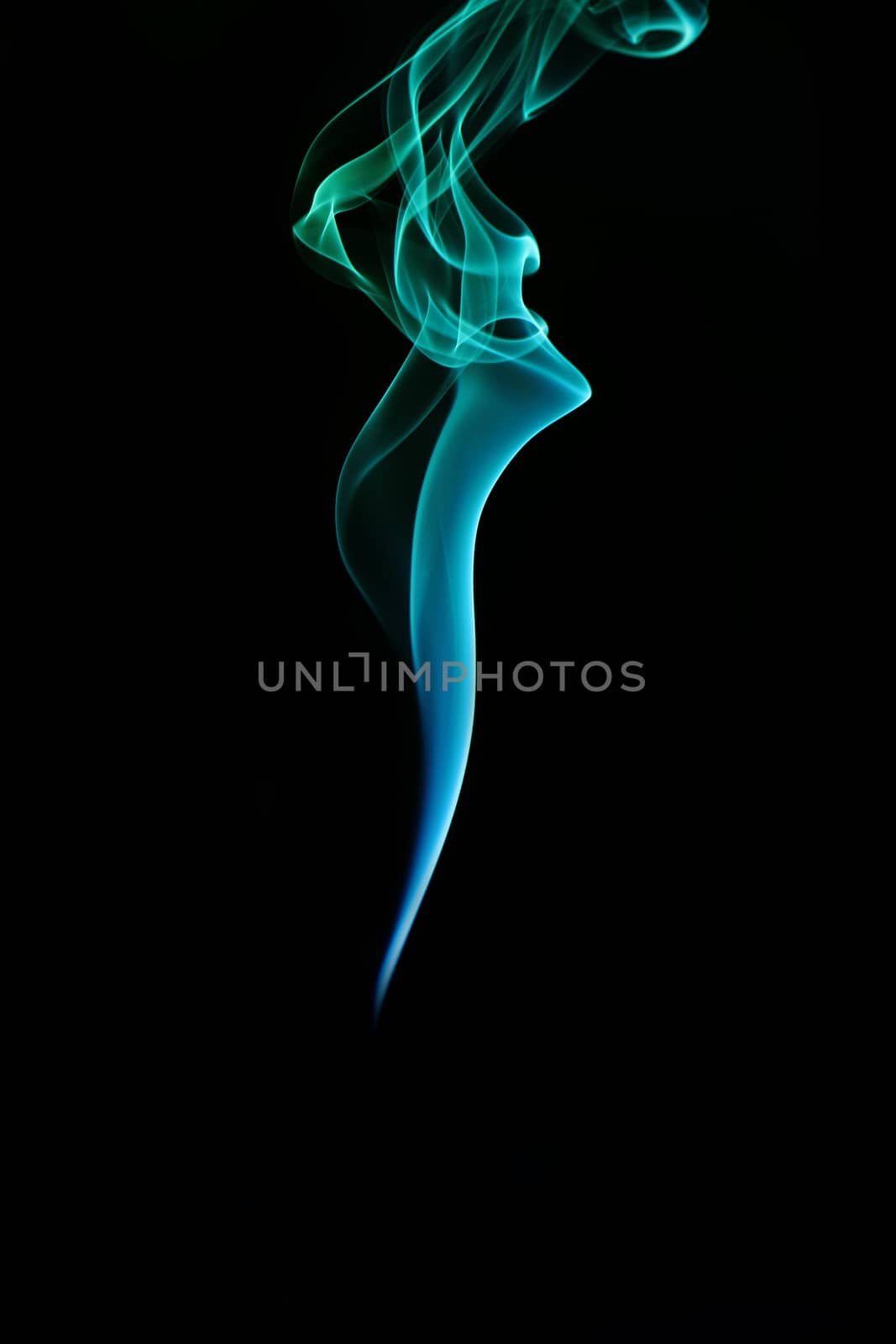 Black smoke on a white background