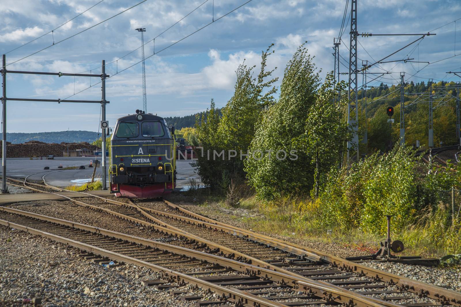 Image is shot in the first of October 2013 at Halden, Norway railroad station