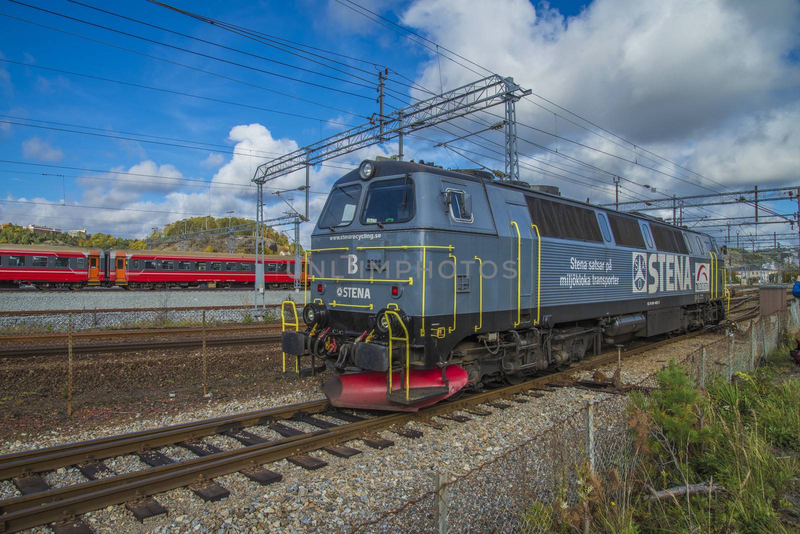 Image is shot in the first of October 2013 at Halden, Norway railroad station