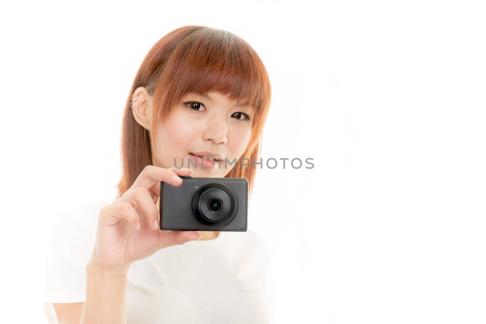 Chinese female with compact camera