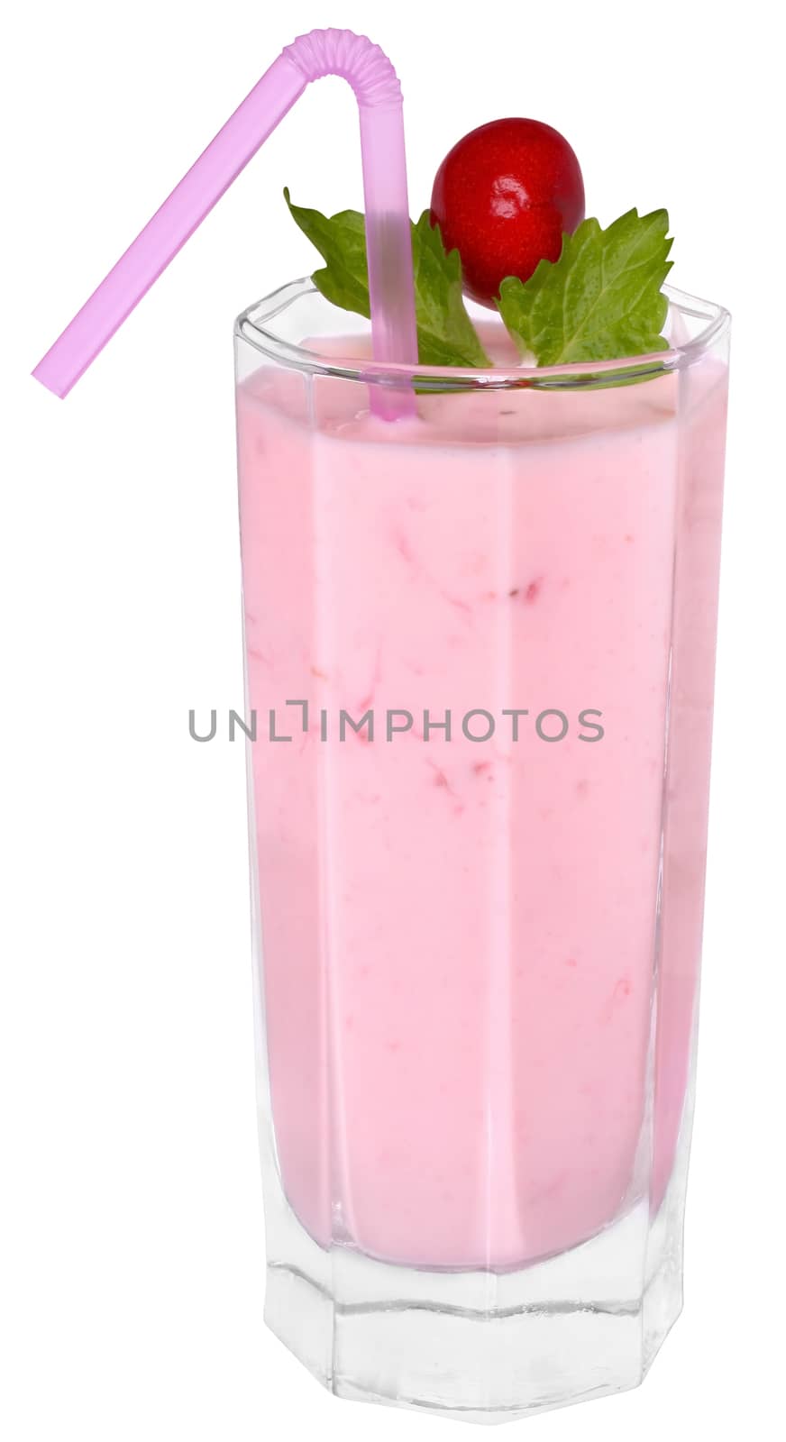 Strawberry Shake on a white background.