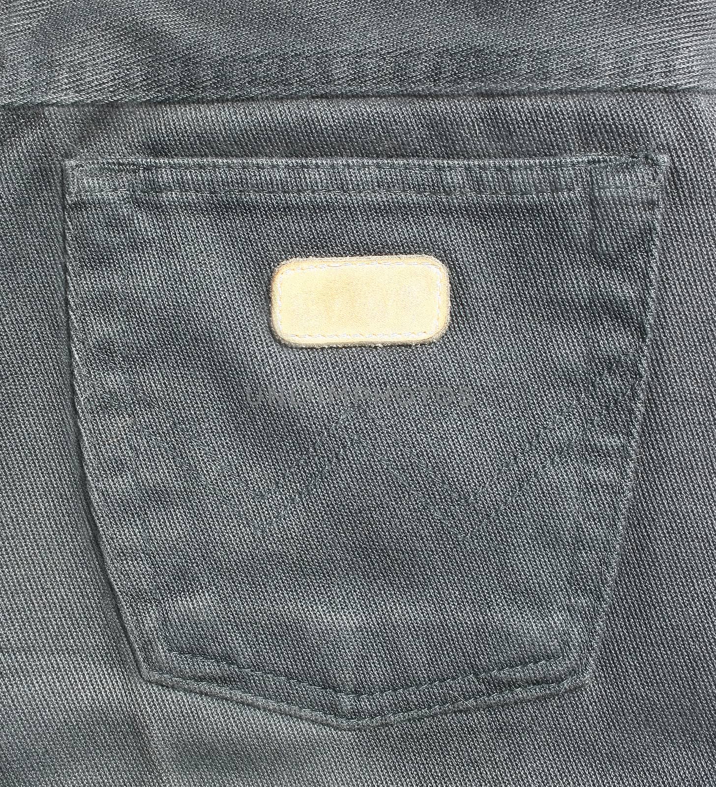 Back pocket of black jeans.