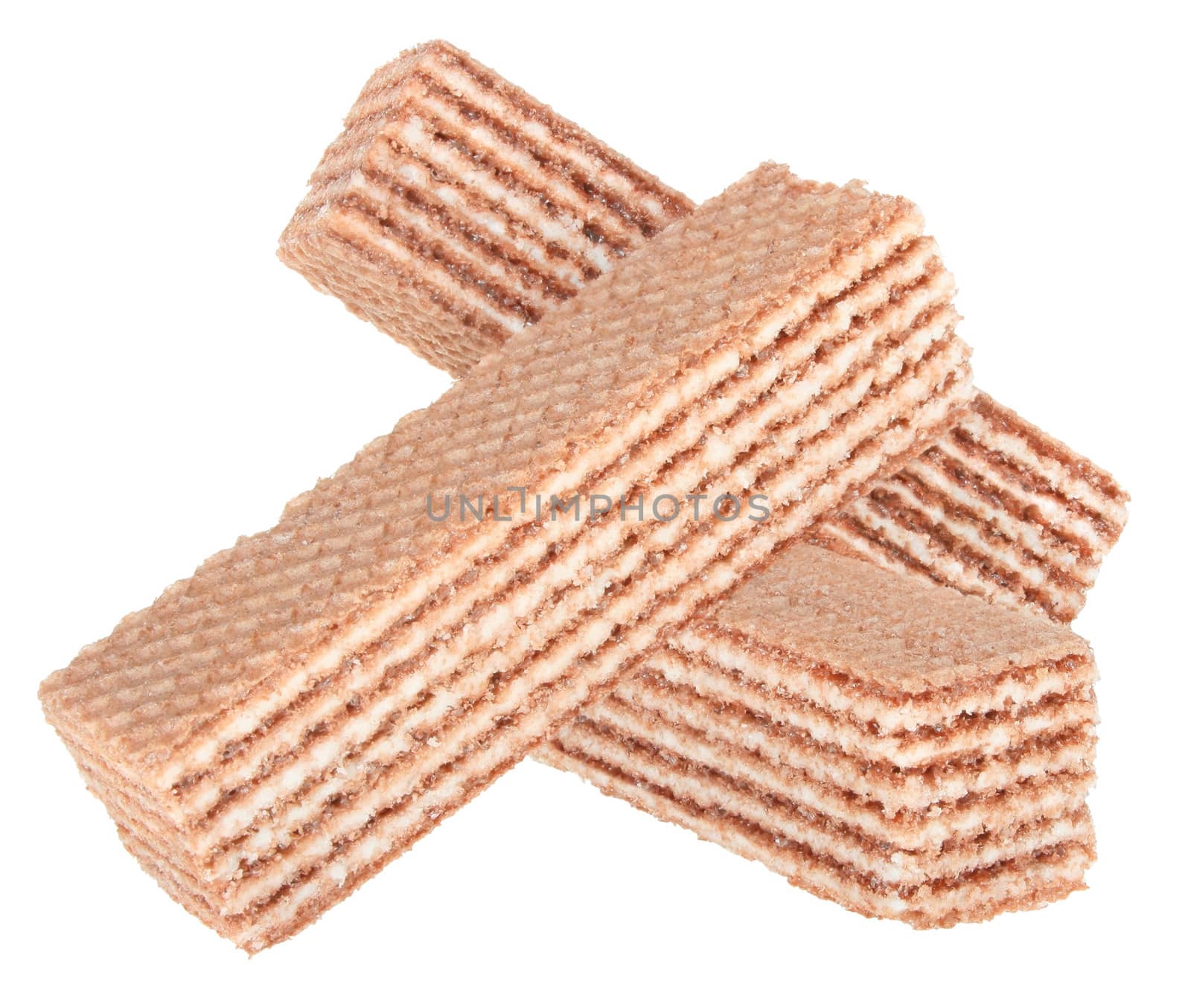 Wafers on a white background