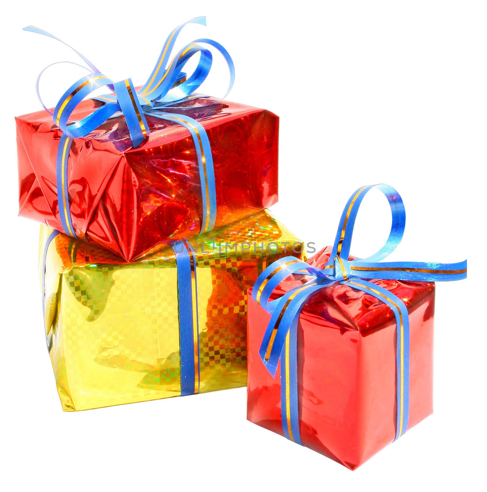 Gifts on a white background