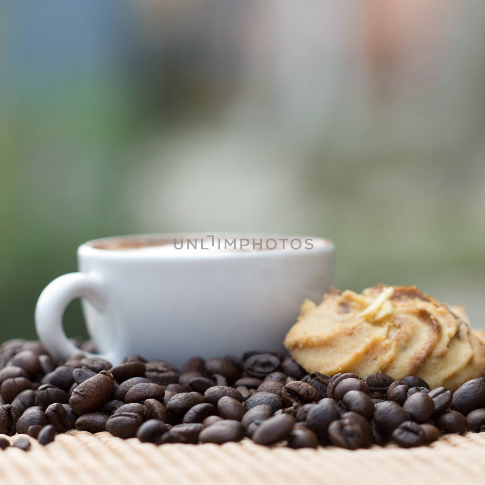 Coffee and delicious cookies for breakfast