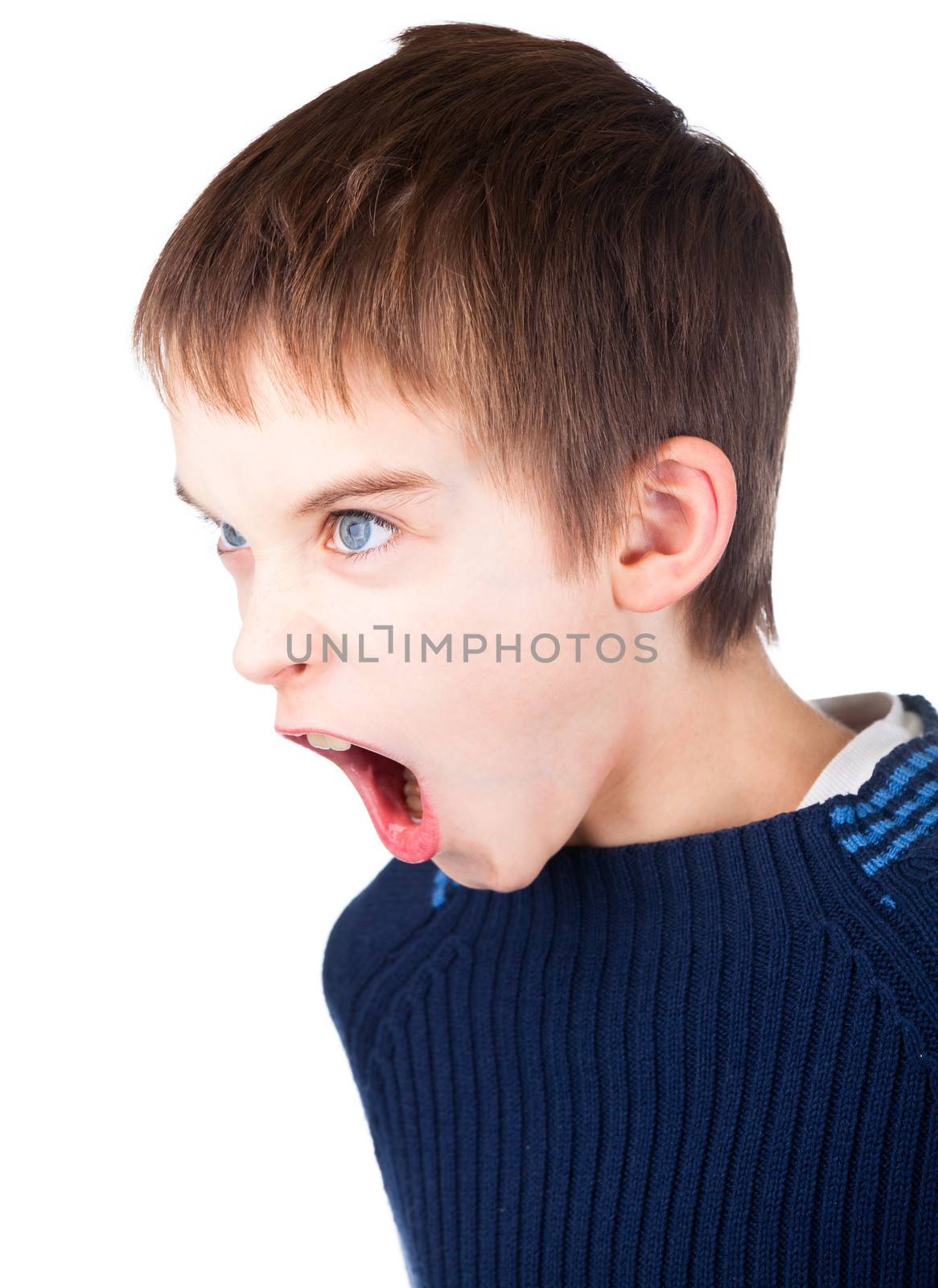 Boy screaming by naumoid