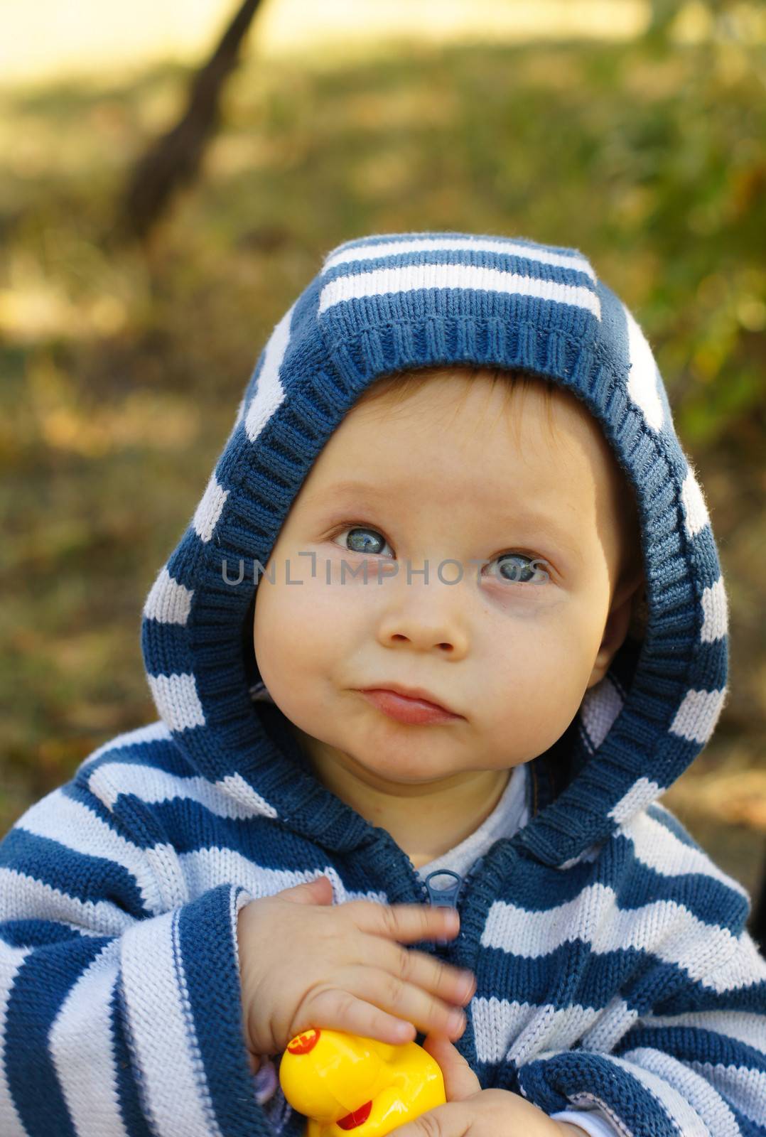 Little baby boy with blue eyes  portrait