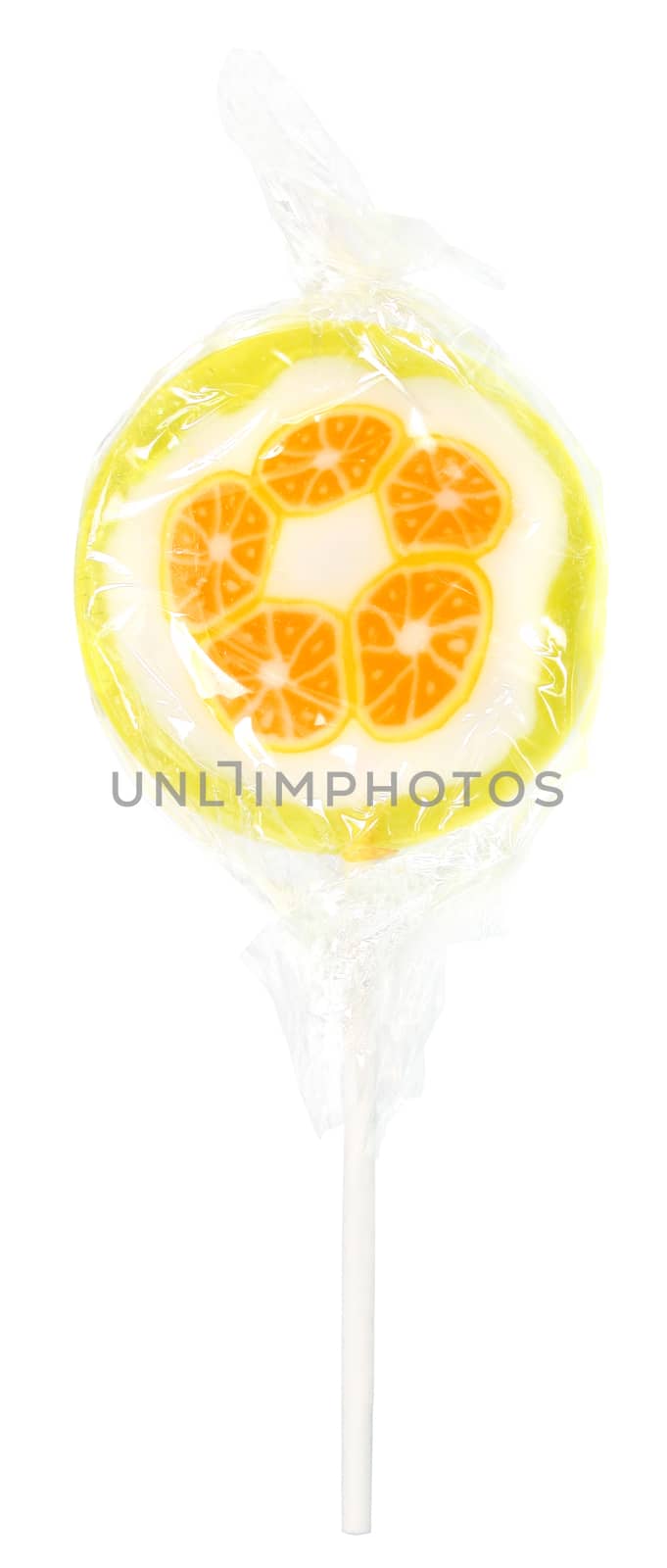 Lollipop on a white background.
