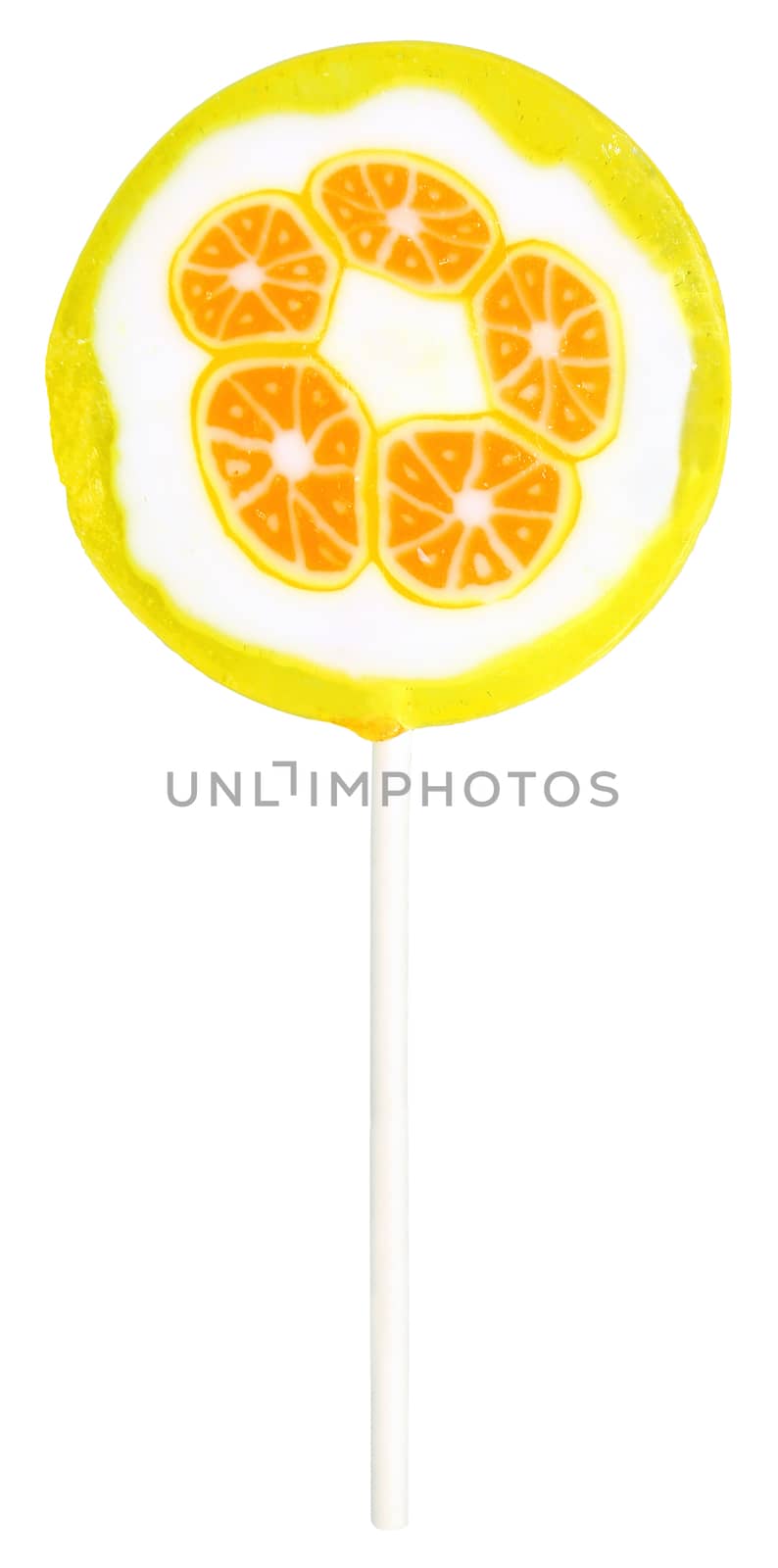 Lollipop on a white background.