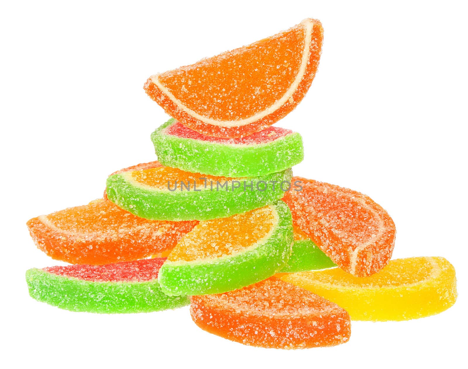 Candy on a white background.