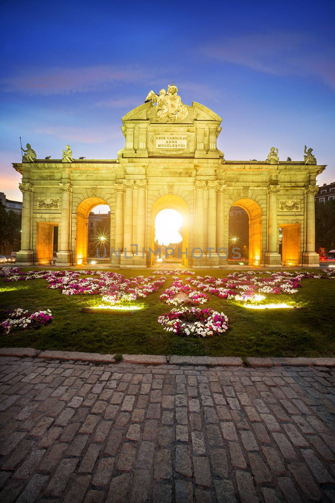 Famous Puerta de Alcala, Madrid,  cibeles district, Spain