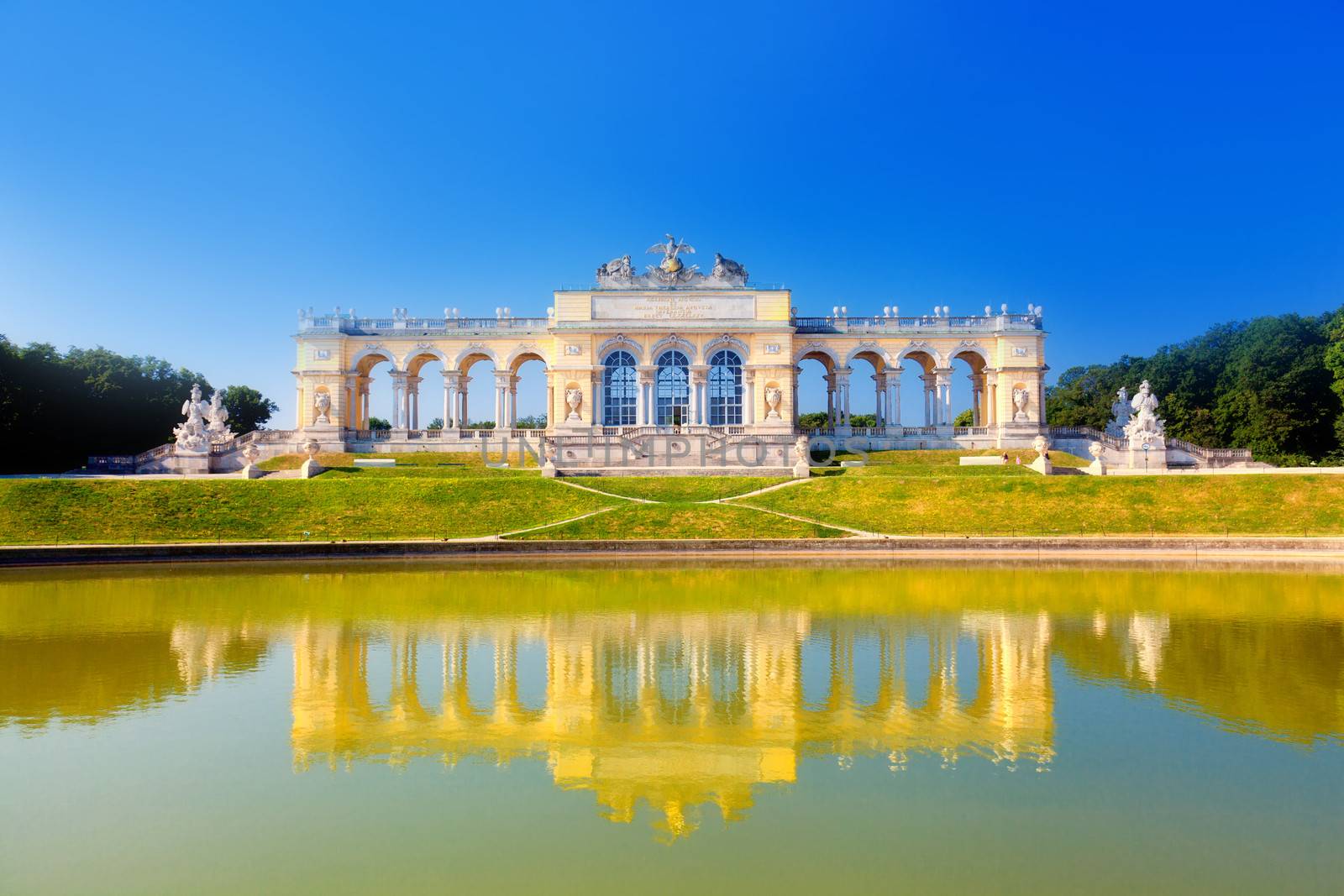 View on Gloriette  in Schonbrunn Palace, Vienna, Austria