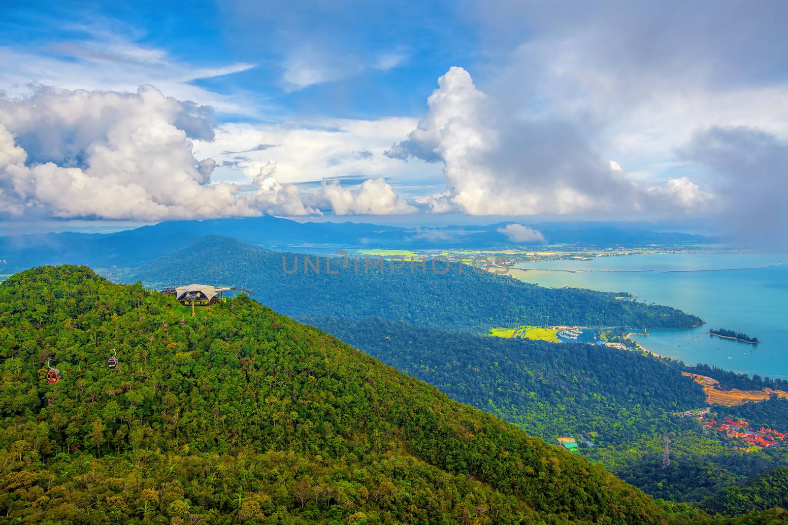The landscape of Langkawi seen from Cable Car viewpoint