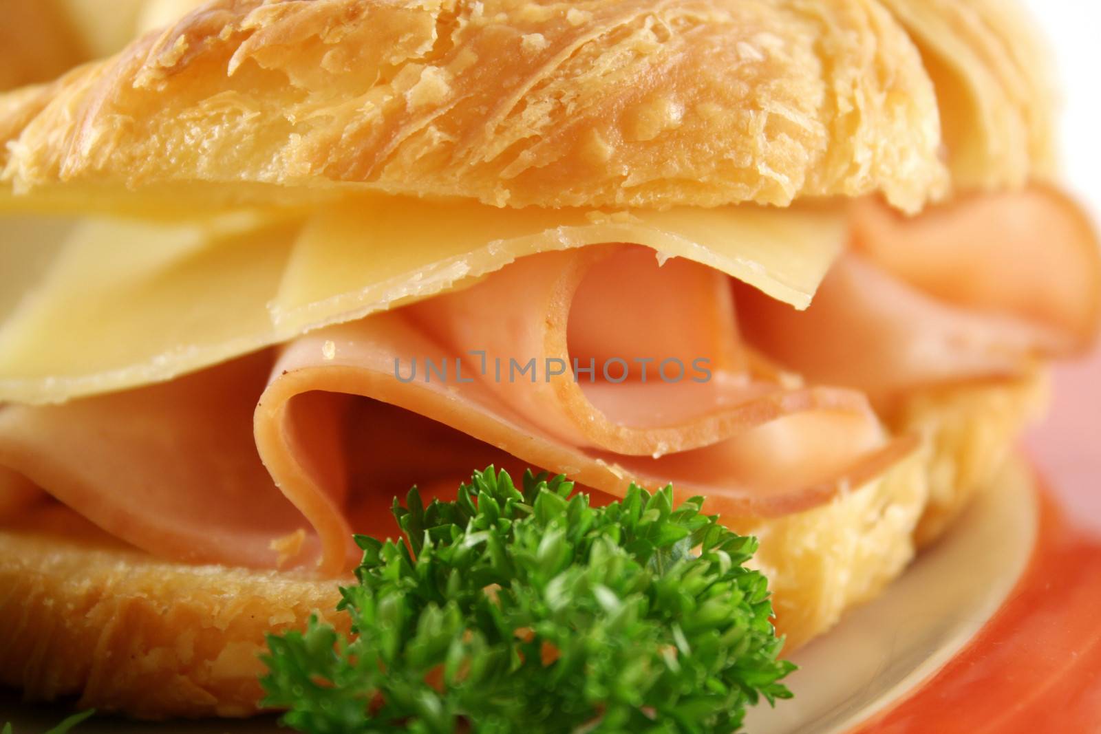 Cheese And Ham Croissant by jabiru