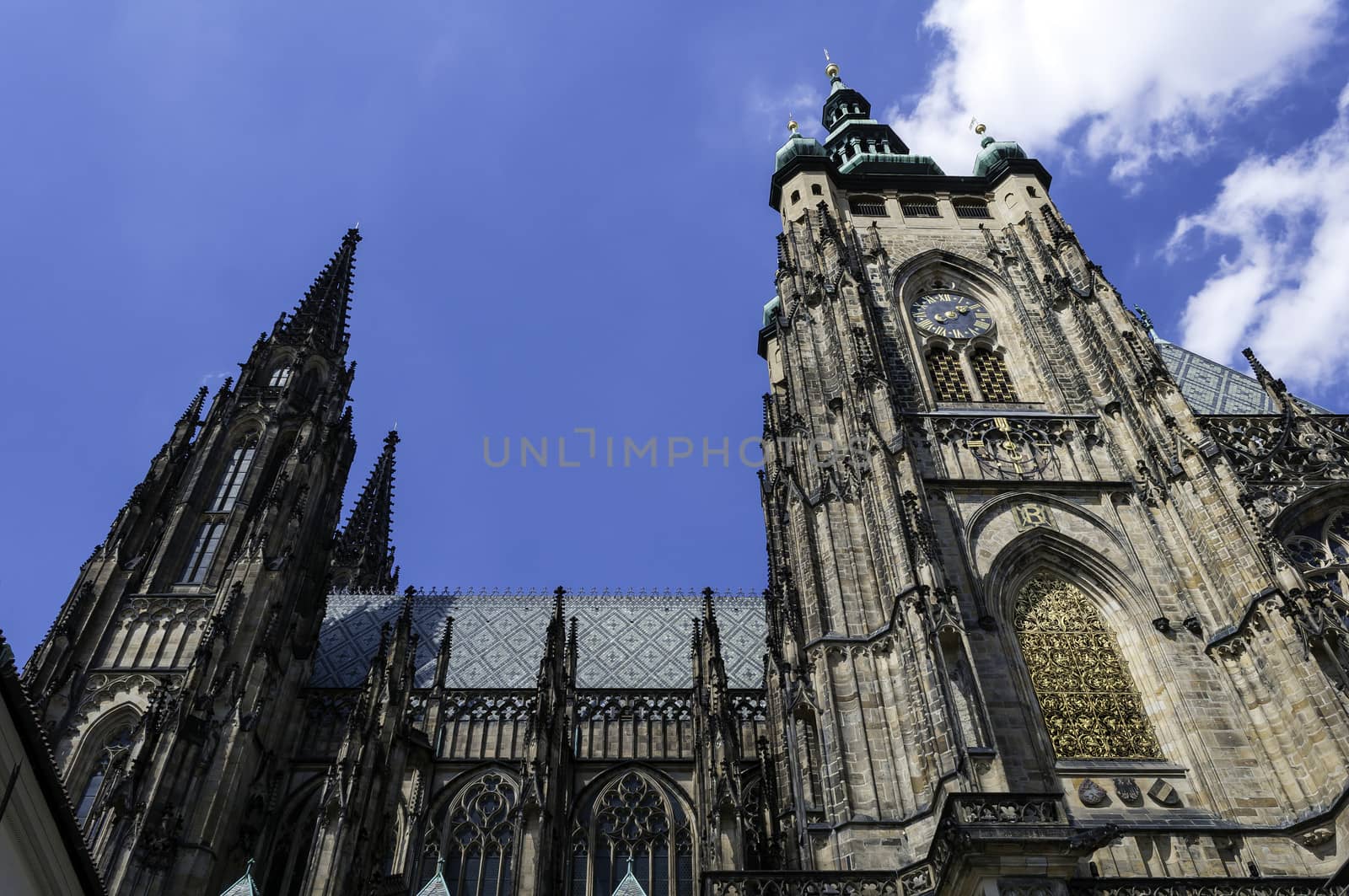 Impressive Saint Vitus Cathedral in Prague, Czech Republic.