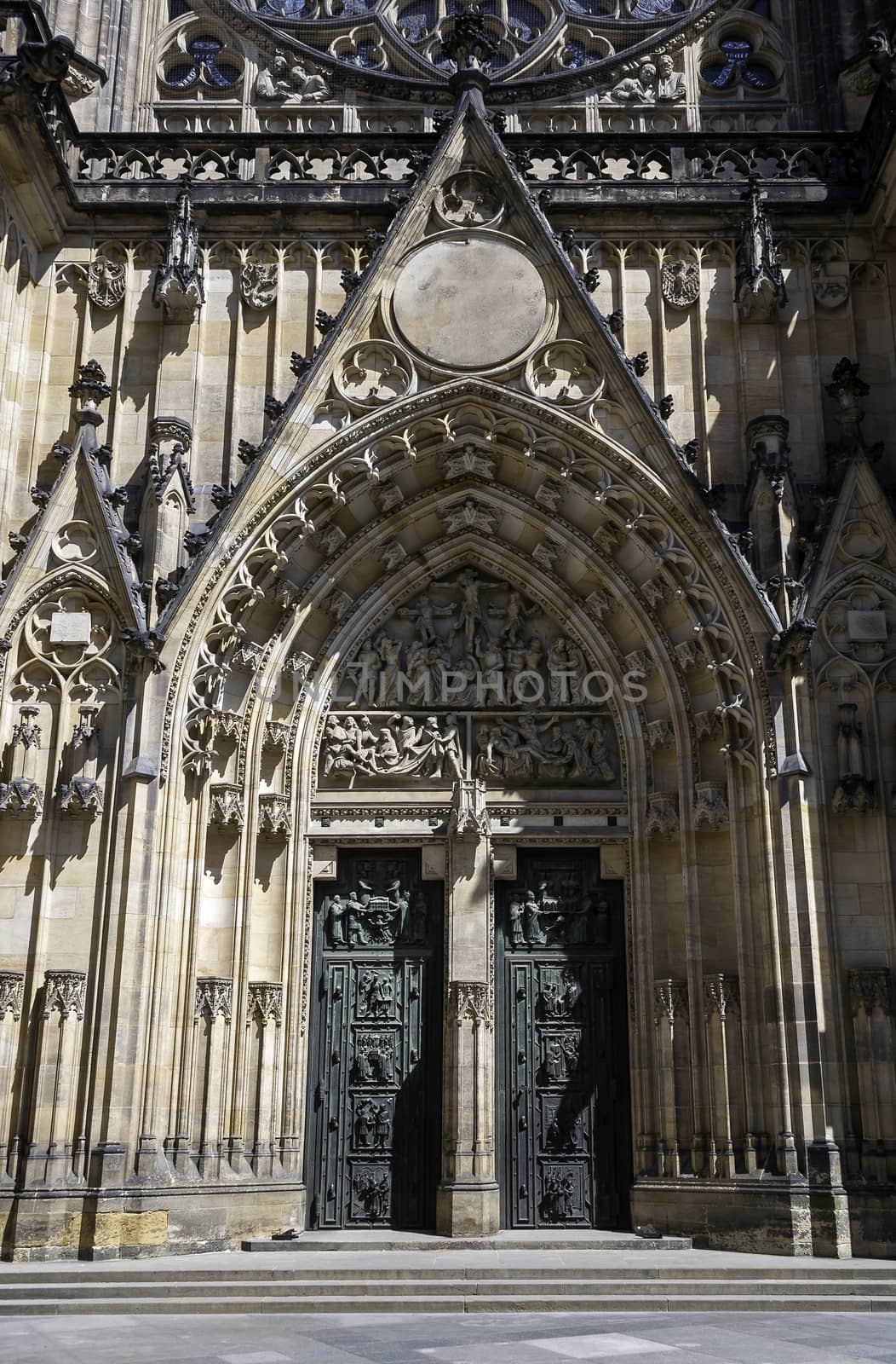 Impressive Saint Vitus Cathedral in Prague, Czech Republic.