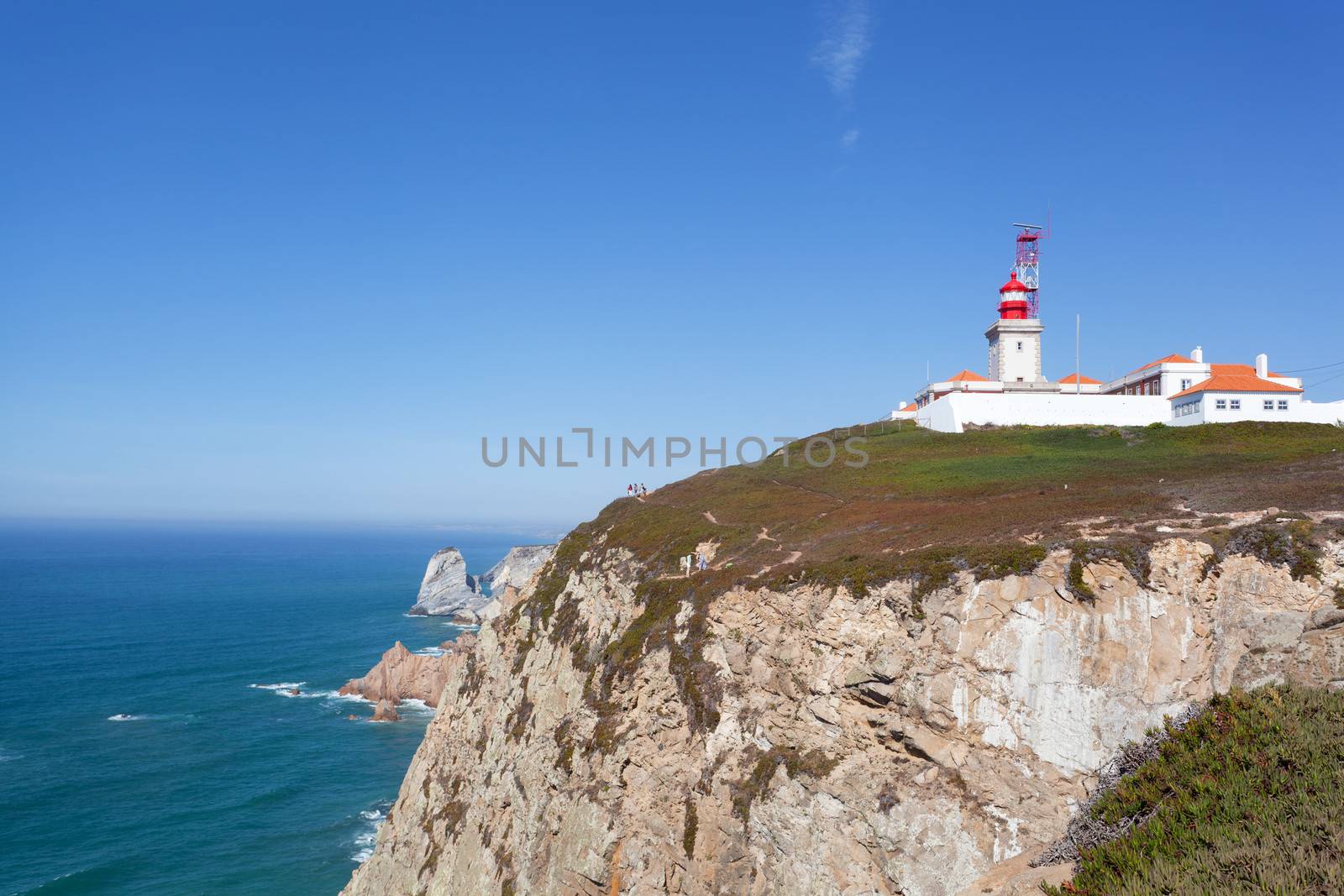 Tourists on Cabo da Roca, Potugaliya by elena_shchipkova