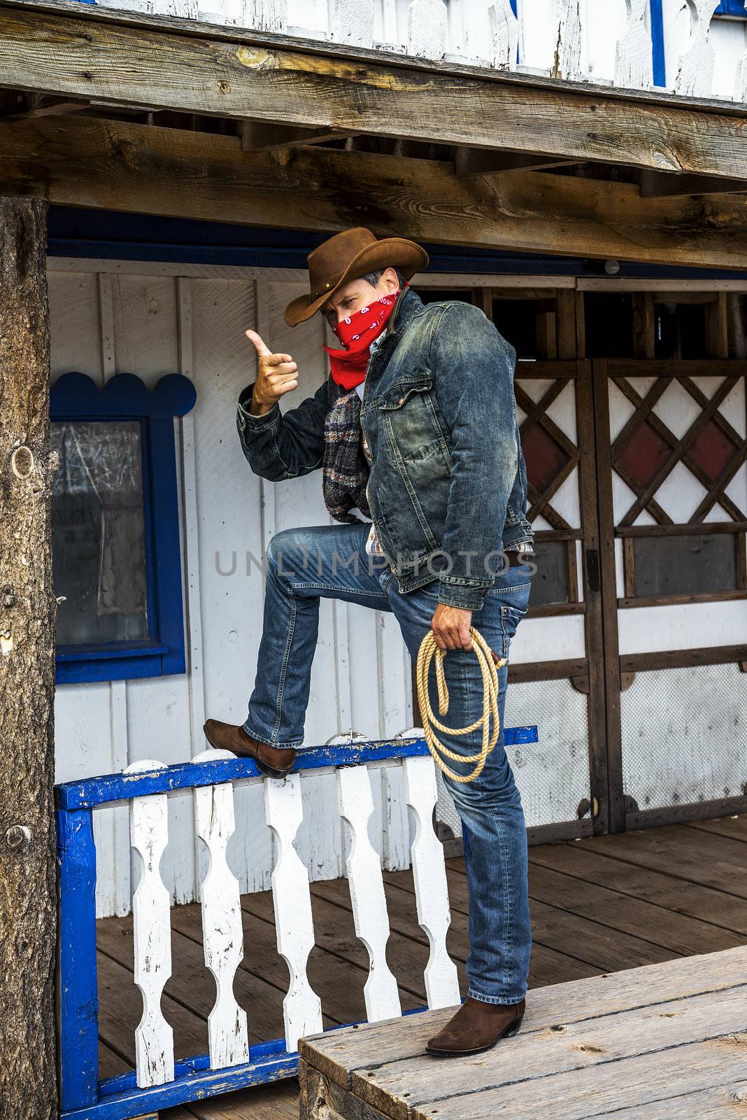 SOUTH WEST - A cowboy takes time to rest and reflect.