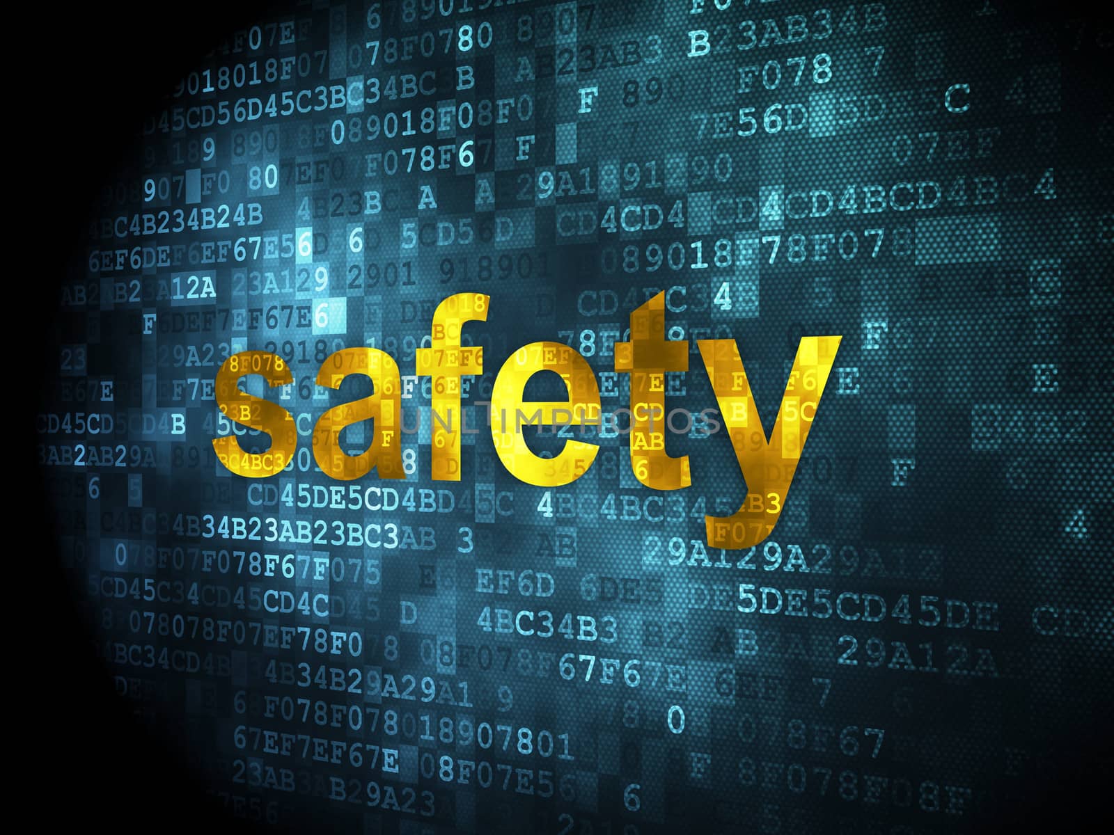 Protection concept: Safety on digital background by maxkabakov