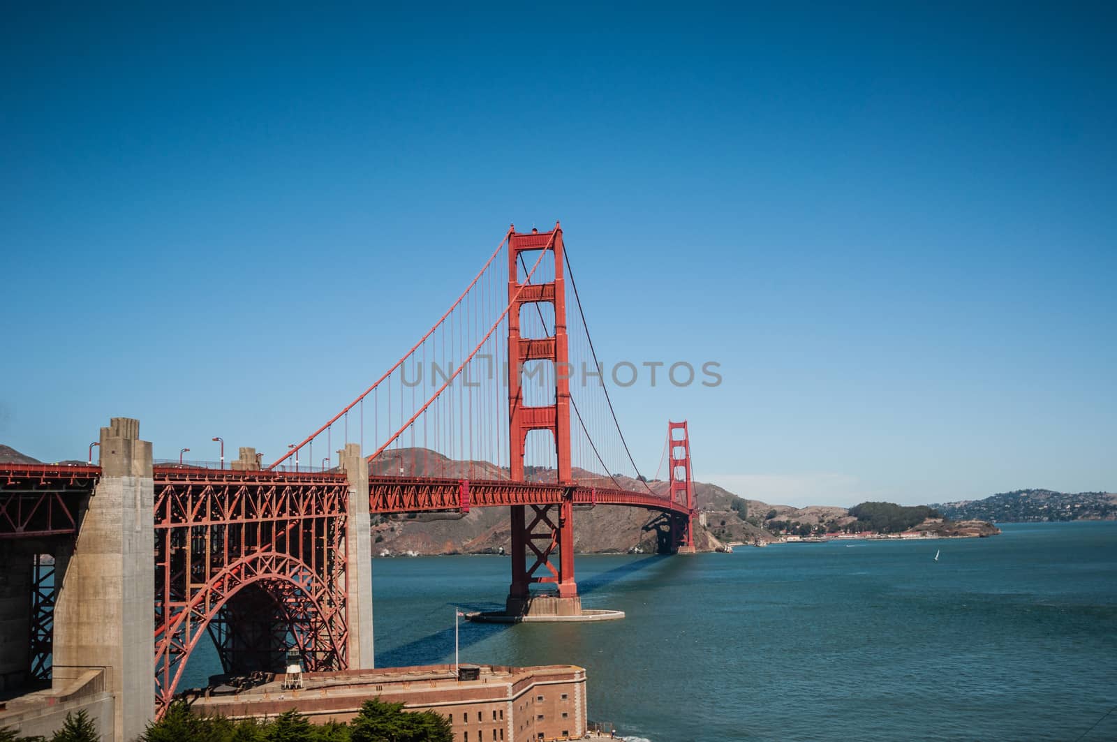 Golden Gate Bridge in San Francisco, California, USA Summer 2013