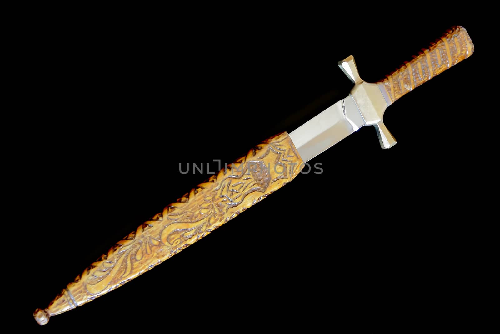 Image of cold weapon on black background