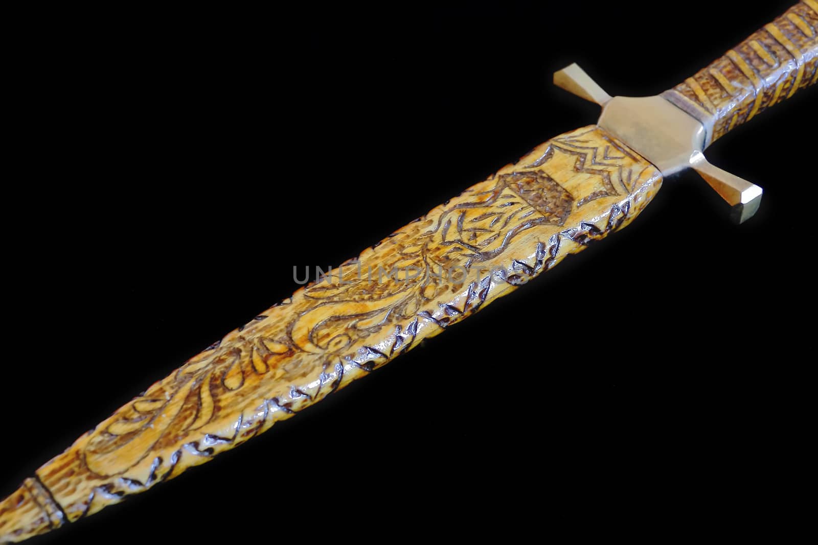 Image of cold weapon on black background