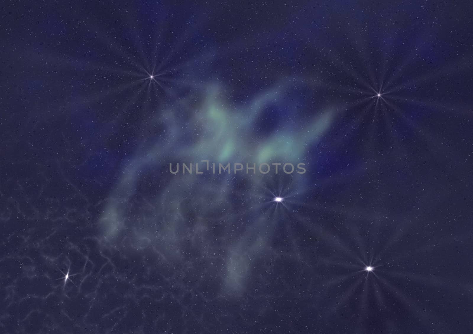 Far being shone nebula and star field against space. "Elements of this image furnished by NASA".