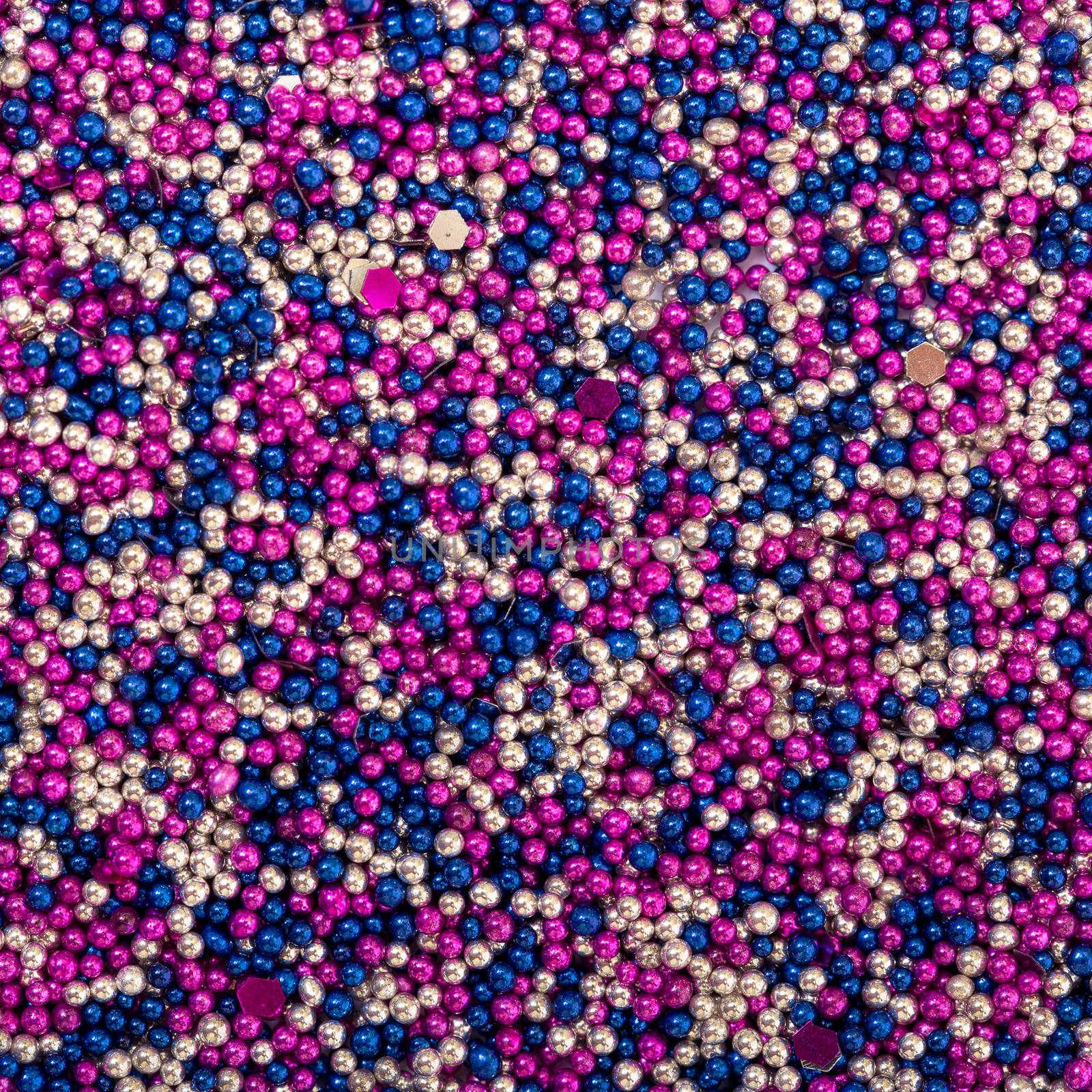 Background from White, Blue and Pink  Balls of Bead by Discovod