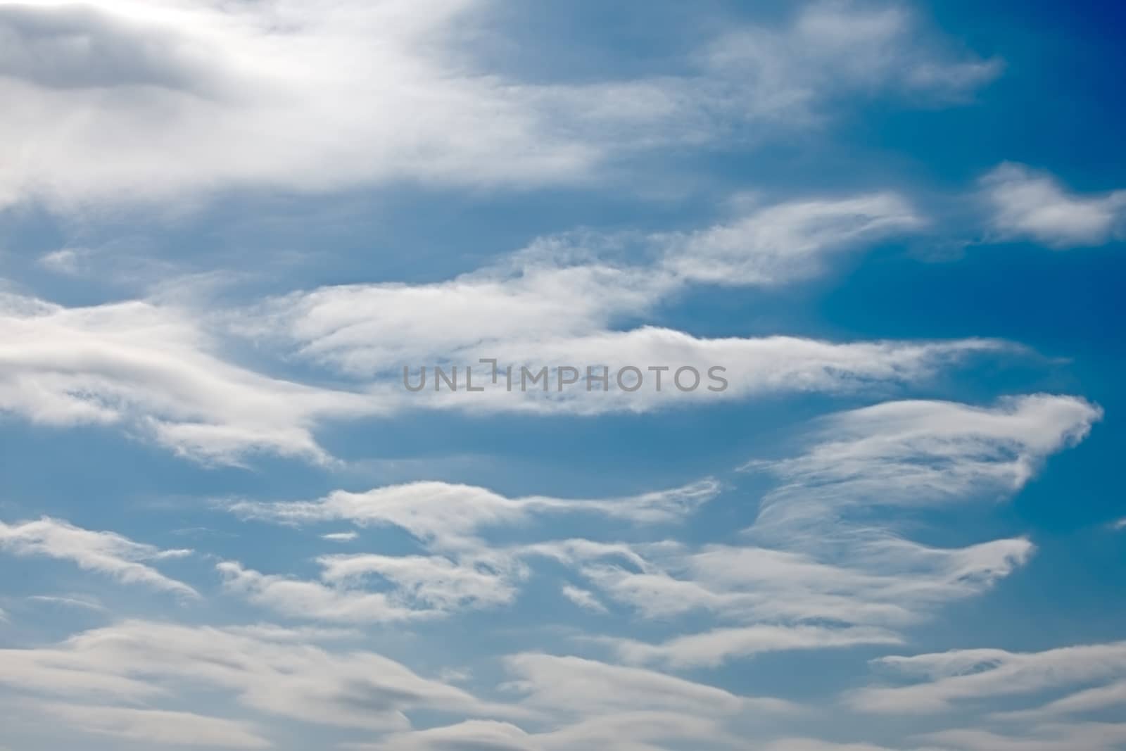 Blue sky with white clouds